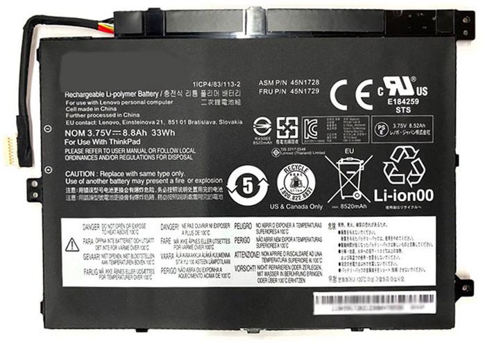 Laptop Accu Verenigbaar voor LENOVO 45N1728